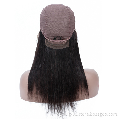 150% 180% Density Human Lace Wig Human Hair Straight Transparent Lace Wig for Women